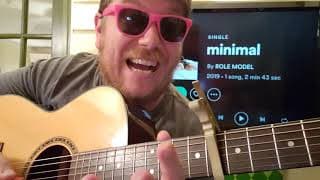 How To Play minimal ROLE MODEL // guitar lesson beginner tutorial fingerstyle chords tabs
