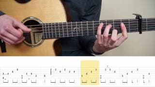 (La La Land) City Of Stars - Fingerstyle Guitar TABS Tutorial (Lesson) by Mattias Krantz