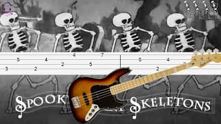 Spooky Scary Skeletons [Bass Tabs Tutorial]