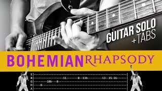 Bohemian Rhapsody Guitar Solo Lesson - Queen (with tabs)