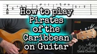 How to Play Pirates of the Caribbean Easy to Follow Guitar Lesson