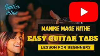 Manike Mage Hithe - Trending song I Easy Guitar Tabs/Leads for beginners I Learn In Less Than 5 Mins